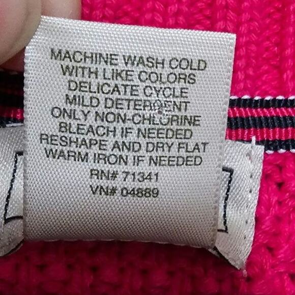 L.L. Bean Cardigan Sweater Women's Size L Pink Button-Up Barbiecore Casual - Picture 7 of 7